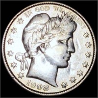 1908-O Barber Half Dollar ABOUT UNCIRCULATED