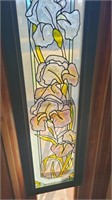Vintage Long Flower Stained Glass Piece