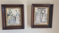 Set 2 Signed Victorian Framed Prints