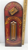 24" WOODEN DECORATIVE WALL HANGING THERMOMETER