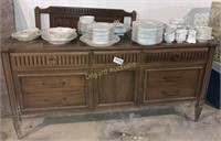 Buffet and bed frame (dish set NOT included)