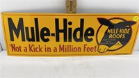 TIN SIGN MULE-HIDE ROOFS SHINGLES 24X8