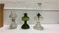 Trio of Antique Oil Lamps K7C