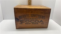 RUNKEL BROTHERS BREAKFAST COCOA WOODEN BOX
