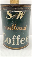 1930 S&W MELLOW'D COFFEE CAN 2 LBS NO KEY 5X7