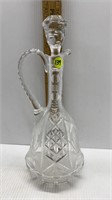 CUT CRYSTAL WINE DECANTER 5X13 W/ MATCHING TOPPER
