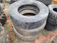 (3) 245/170R19.5 truck tires