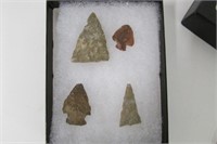 3 Stone Arrow-Heads - Spear Heads 3/4' to 1-1/3"