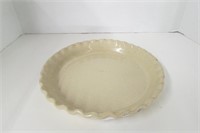 Sand/Cream Bybee Pie Plate 10.5" Diameter Marked