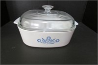 Corning Ware Cornflower Casserole Dish w/Lid 10"