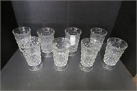 Eight Fostoria American Glasses 6"