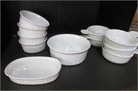 11 Pieces of Corning Ware Bowls