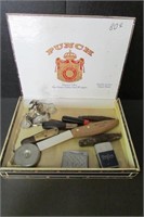 Cigar Box - Lot Knives, Lighters (1 Case XX)