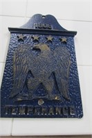 Aluminum Plaque "1808 Temperence" Made in USA