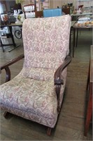 Vintage Comfy Rocking Upholstered Arm Chair