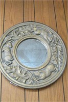 Nice Round Mirror with Rabbit and Leaf Accents