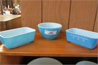 Three Blue Pyrex Dishes-1 is "Snowflake Garland"