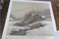 Paul Sawyier Print "A Quiet Winter's Day" Plate