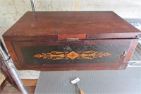 Nice Antiques Wood Box w Working Bottom Latch 14"x