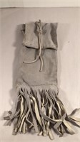 Native American Suede Skinny Pouch