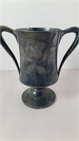 Silverplate floral cup