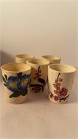Set of Five Japanese Cups