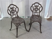 (2) Cast Aluminum Patio Chairs