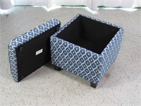 Blue/White Ottoman Storage