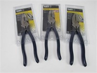 (3) Side Cutting & Lineman's Pliers by Klein +