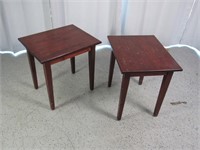 (2) Wooden Side Tables