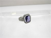 Sterling Amethyst Ring Size 7