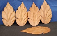 5 Wood Leaves for Ceiling Fan