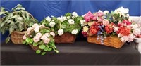 4 Baskets of Flowers