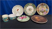 5 Decorative Plates and Child’s Bowl and Cup