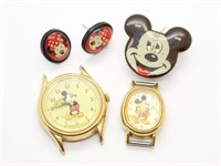 (2) Lorus Mickey Mouse Watch Faces, Pair of