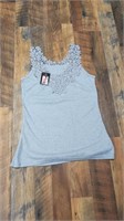 WinWin Grey Lace Tank Top Size L-XL