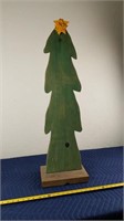 36" Tall Wooden Christmas Tree has Damage