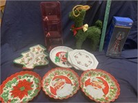 Vintage plastic Christmas trays and more