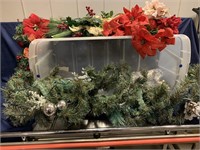 Christmas tub with 2 door decorations, approx. 8’