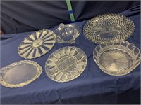 Assorted serving platters and bowls