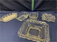 Assorted glass bowls/plates