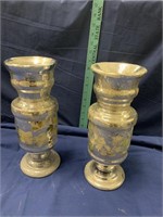 Mercury glass vases. 11.5”