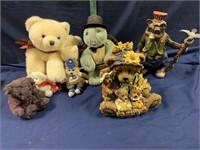 Stuffed and ceramic bears