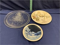 Christmas/winter plates
