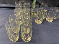 Set of 11 16oz swirl design glassware plus 2 mugs