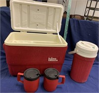 Igloo thermos and cooler plus 2travel mugs
