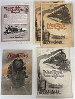 5 Original Ives Train Catalogs