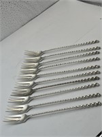 10 Sterling Silver Forks 108 Grams