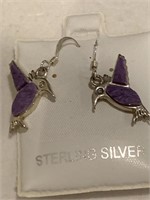 Sterling Hummingbird Earrings