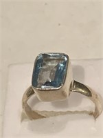 Aquamarine Ring Sterling